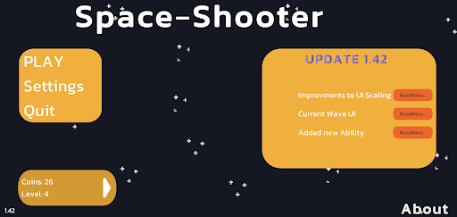 Android application Space-Shooter screenshort
