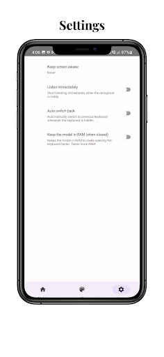 Voice Keyboard Screen 2