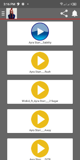 Android application Ayra Starr Songs screenshort
