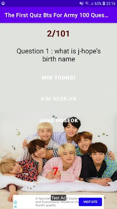 Quiz Bts For Army 100 Question - Screenshot 1