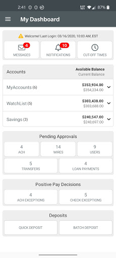 Dogwood Treasury Management Screen 3