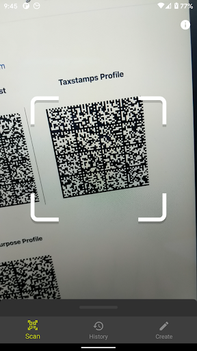 Android application Code Scan screenshort