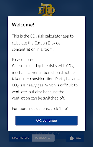 Android application Denver CO2 Risk Calculator screenshort