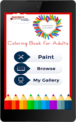 Adult Coloring Valentines Day