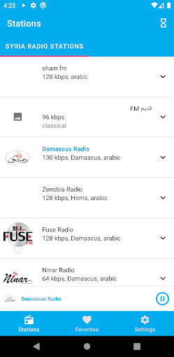 Android application Syrian Radio Stations screenshort