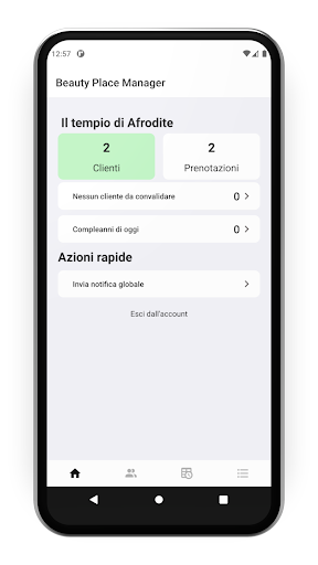 Android application BeautyPlace Manager screenshort