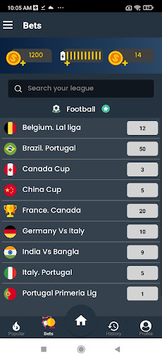 Bet247 - Sports Betting Screen 2