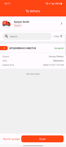 fly delivery Screen 2
