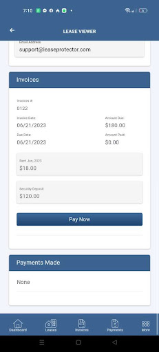 Lease Protector Tenant Screen 3