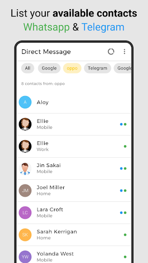 Android application Send What's Telegram in one screenshort