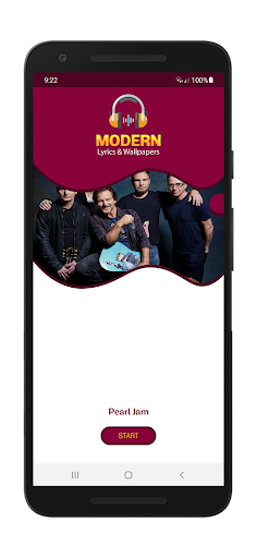 Android application Pearl Jam Lyrics & Wallpapers screenshort