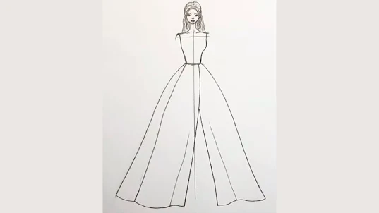 ドレスを描く方法