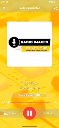 Android application Radio imagen 97.5 screenshort