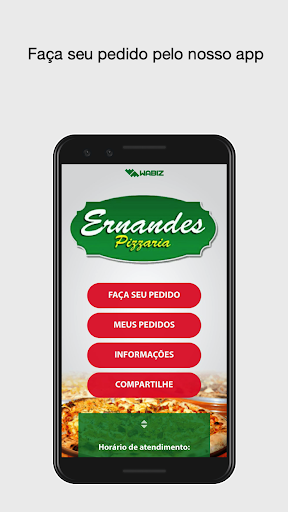 Android application Ernandes Pizzaria screenshort