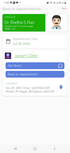 Janani Clinic Screen 2