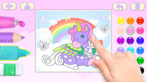 Girl Coloring: Cute Girl Games Screen 2