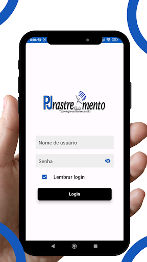 Android application PJrastreamento screenshort