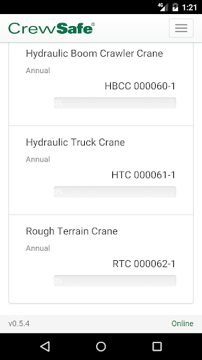 Android application CrewSafe screenshort