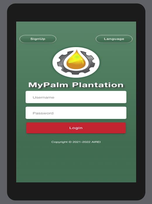 Android application MyPalm Plantation screenshot