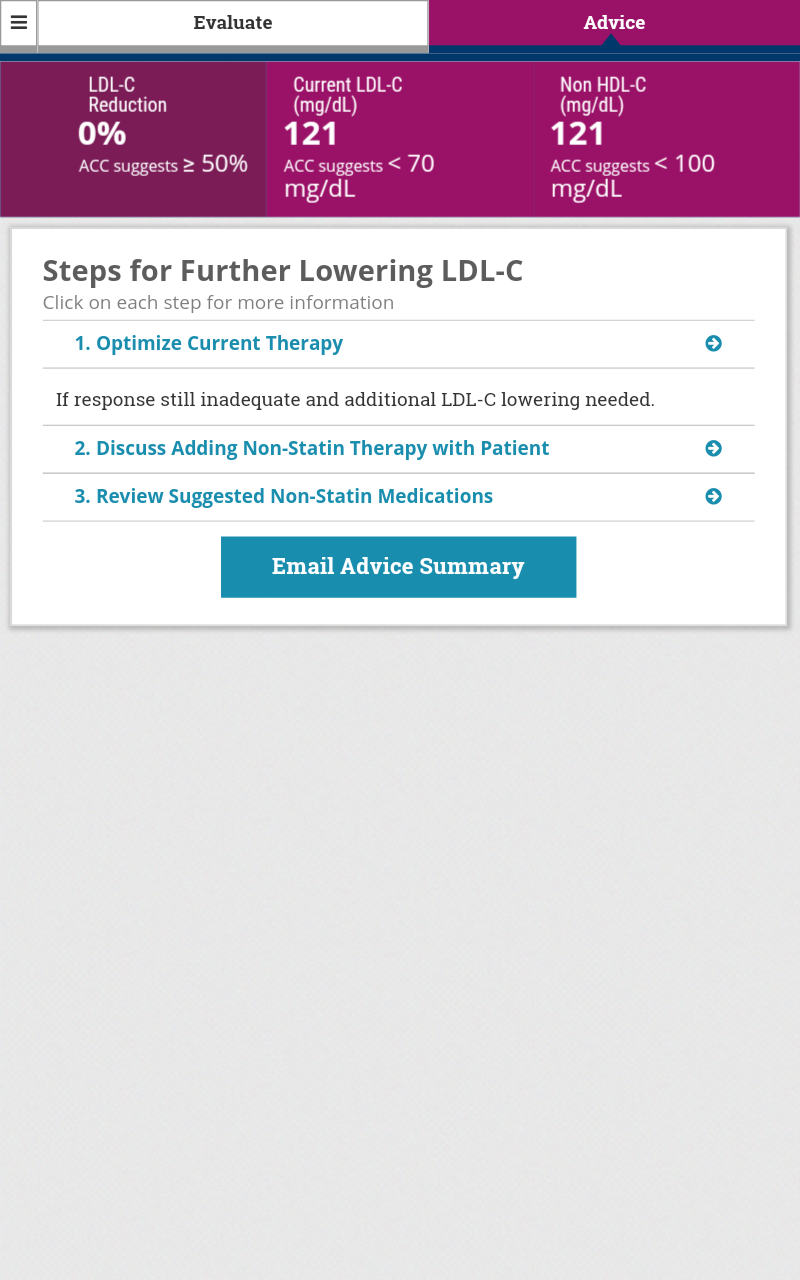 Android application Lipid Manager screenshort