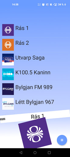 Android application Útvarp screenshort