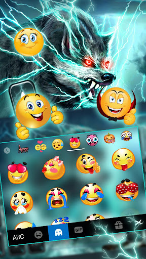 Scary Lightning Wolf Keyboard Screen 3