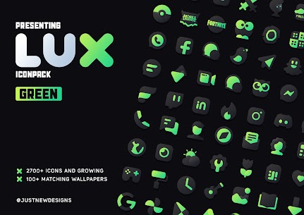 Lux Green Icon Pack Patched APK 1