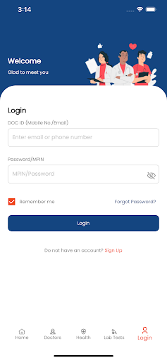 Android application Doctors on Call screenshort