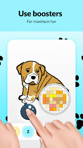 Screenshot of Dog Pixel Art Paint by Numbers