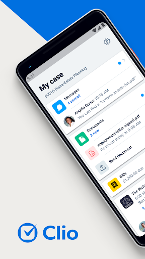 Android application Clio for Clients screenshort