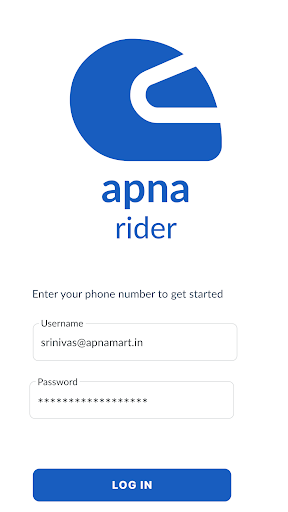 Android application Apna Rider screenshort
