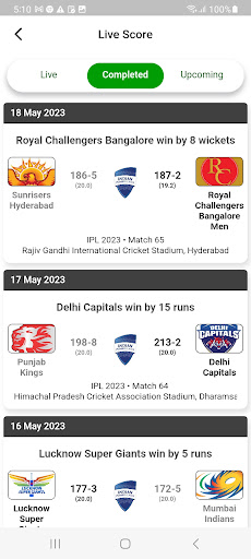 Android application Cricket Score App screenshort