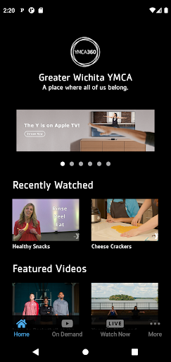 Android application YMCA360 screenshort