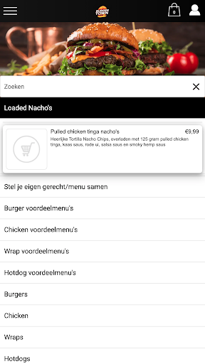 Android application Cafetaria Burgertown screenshort