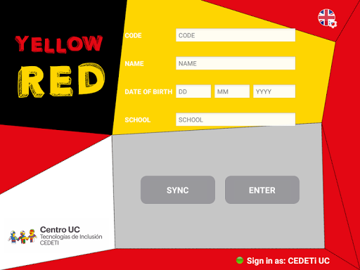 Android application Yellow Red screenshort