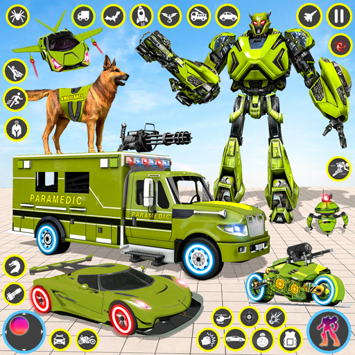 Army Ambulance Dog Robot Games