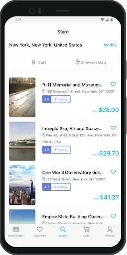 Android application Tripening: Tours & Attractions screenshort