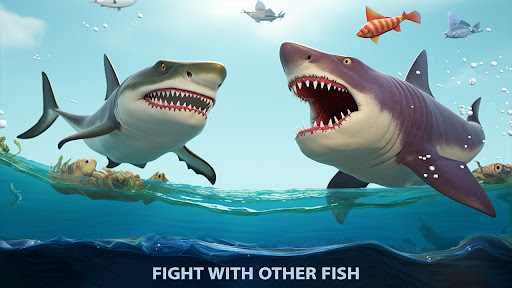 Angry White Shark Hunting Game Screen 3