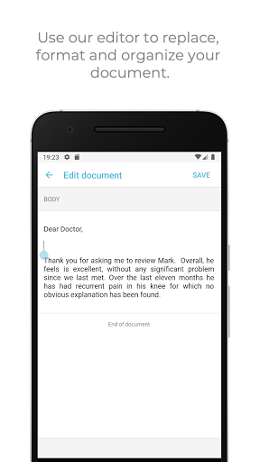 Android application NOHC Dictate screenshort
