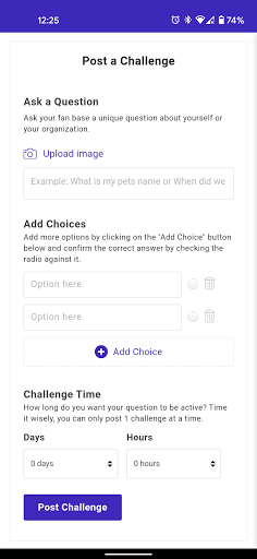Android application Fansquab screenshort