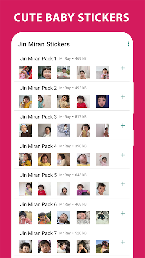 Cute Baby Stickers: Jin Miran Screen 2