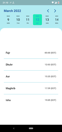 Prayer app Screen 3