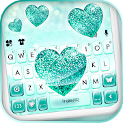 Sparkle Glitter Heart Keyboard Theme