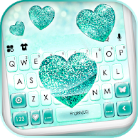 Тема для клавиатуры Sparkle Glitter Heart