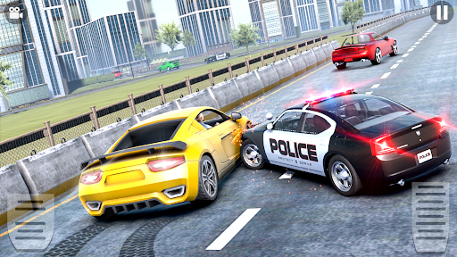 US Police Car driving Chase 3D Screen 3