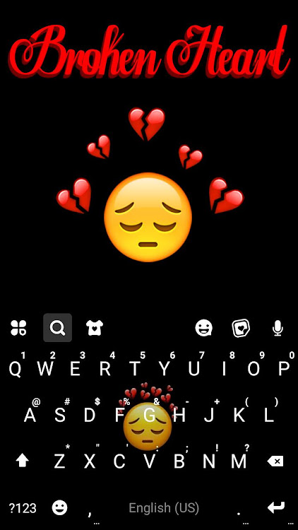 Broken Heart Emoji Theme by Theme Design Apps for Android - (Android Apps)  — AppAgg