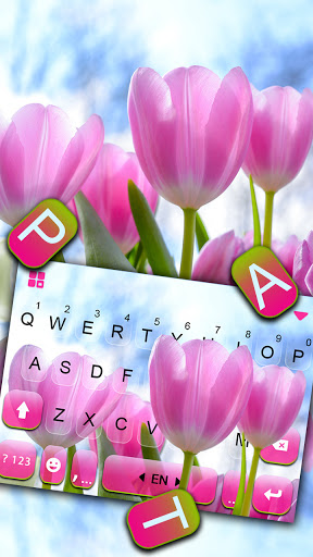 Spring Tulips Keyboard Backgro Screen 2