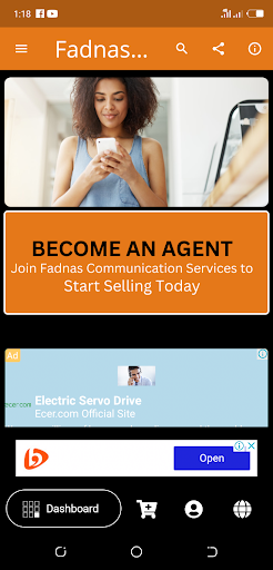 Android application Fadnas - Airtime & Data Seller screenshort