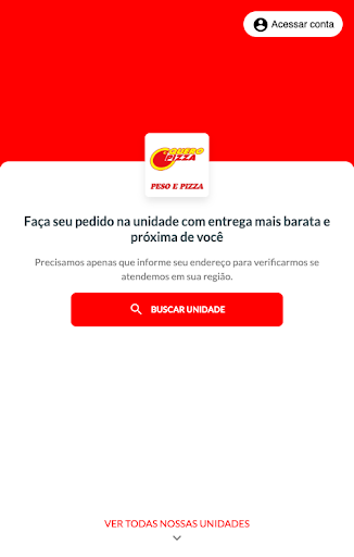 Android application Quero Pizza screenshort