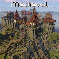 Medieval maps for MCPE. Village city map.